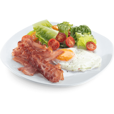 Huevos con tocino